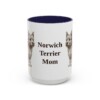 15oz-norwich-terrier-mug-mom-navy 15oz Norwich Terrier Dog Mom Mug, Navy, front view