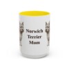 15oz-norwich-terrier-mug-mom-yellow 15oz Norwich Terrier Dog Mom Mug, Yellow, front view