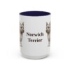 15oz Norwich Terrier Mug, Navy, front view