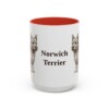 15oz Norwich Terrier Mug, Red, front view