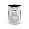 15oz Norwich Terrier Mug, Black, front view
