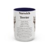15oz Norwich Terrier Mug, Navy, front view