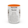 15oz Norwich Terrier Mug, Orange, front view