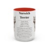 15oz Norwich Terrier Mug, Red, front view