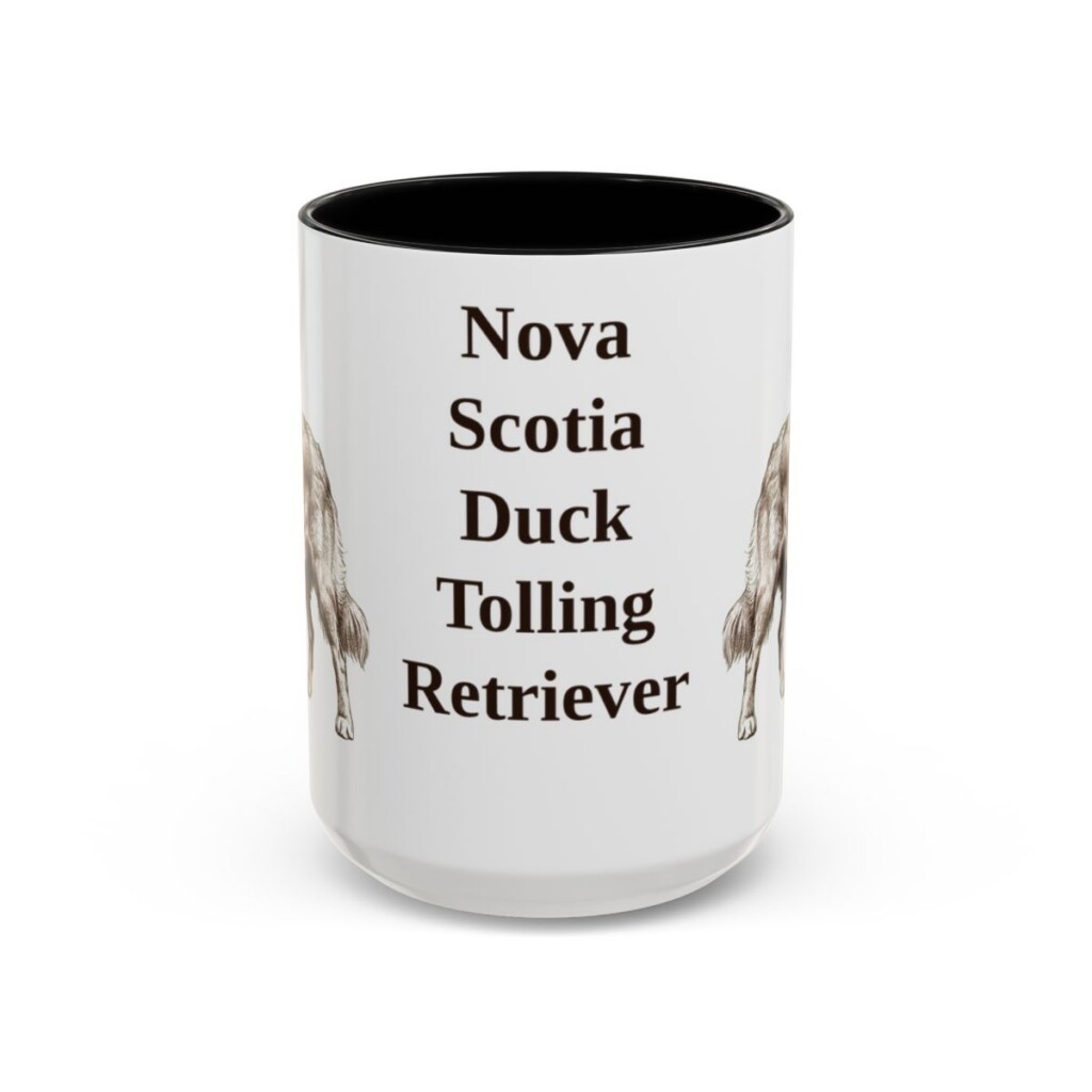 15oz-nova-scotia-duck-tolling-retriever-mug-black-front 15oz Nova Scotia Duck Tolling Retriever Mug, Black, front view