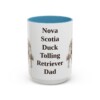 15oz Nova Scotia Duck Tolling Retriever Dog Dad Mug, Light Blue, front view