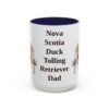 15oz Nova Scotia Duck Tolling Retriever Dog Dad Mug, Navy, front view