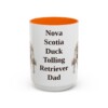 15oz Nova Scotia Duck Tolling Retriever Dog Dad Mug, Orange, front view