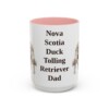 15oz Nova Scotia Duck Tolling Retriever Dog Dad Mug, Pink, front view