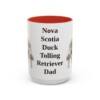 15oz Nova Scotia Duck Tolling Retriever Dog Dad Mug, Red, front view