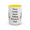 15oz Nova Scotia Duck Tolling Retriever Dog Dad Mug, Yellow, front view
