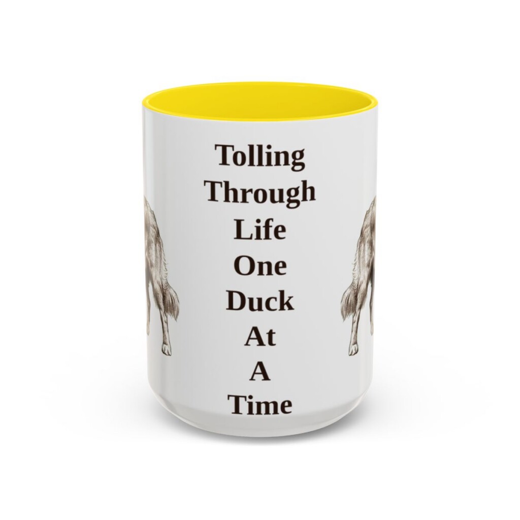 15oz-nova-scotia-duck-tolling-retriever-mug-humor-yellow 15oz Funny Nova Scotia Duck Tolling Retriever Mug, Yellow, front view
