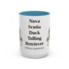 15oz-nova-scotia-duck-tolling-retriever-mug-latin-light-blue 15oz Nova Scotia Duck Tolling Retriever Latin Mug, Light Blue, front view