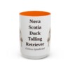 15oz-nova-scotia-duck-tolling-retriever-mug-latin-orange 15oz Nova Scotia Duck Tolling Retriever Latin Mug, Orange, front view