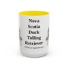 15oz-nova-scotia-duck-tolling-retriever-mug-latin-yellow 15oz Nova Scotia Duck Tolling Retriever Latin Mug, Yellow, front view