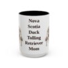15oz Nova Scotia Duck Tolling Retriever Dog Mom Mug, Black, front view