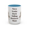 15oz Nova Scotia Duck Tolling Retriever Dog Mom Mug, Light Blue, front view