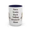 15oz Nova Scotia Duck Tolling Retriever Dog Mom Mug, Navy, front view