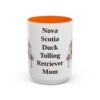 15oz Nova Scotia Duck Tolling Retriever Dog Mom Mug, Orange, front view