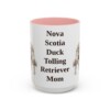 15oz Nova Scotia Duck Tolling Retriever Dog Mom Mug, Pink, front view