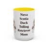15oz Nova Scotia Duck Tolling Retriever Dog Mom Mug, Yellow, front view