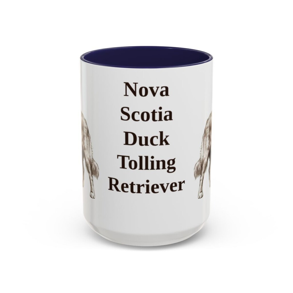 15oz-nova-scotia-duck-tolling-retriever-mug-navy 15oz Nova Scotia Duck Tolling Retriever Mug, Navy, front view