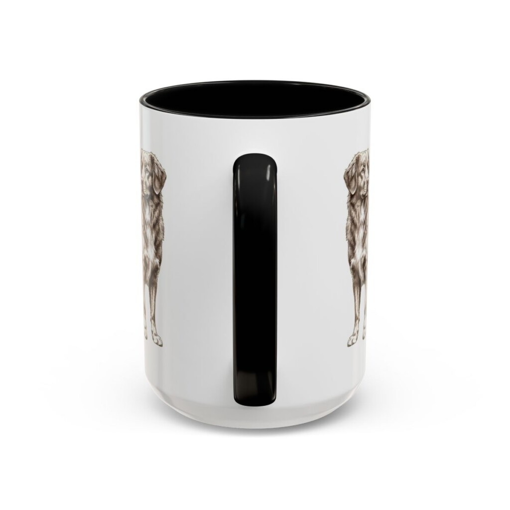 15oz Nova Scotia Duck Tolling Retriever Mug, Black, back view