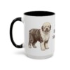 15oz Old English Sheepdog Mug, Black, left side view