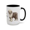 15oz Old English Sheepdog Mug, Black, right side view