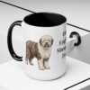 15oz Old English Sheepdog Dog Dad Mug, Black, lifestyle photo