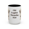 15oz Old English Sheepdog Dog Dad Mug, Black, front view