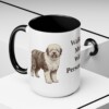 15oz Funny Old English Sheepdog Mug, Black, lifestyle photo