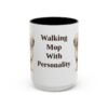 15oz Funny Old English Sheepdog Mug, Black, front view