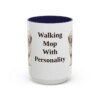15oz Funny Old English Sheepdog Mug, Navy, front view