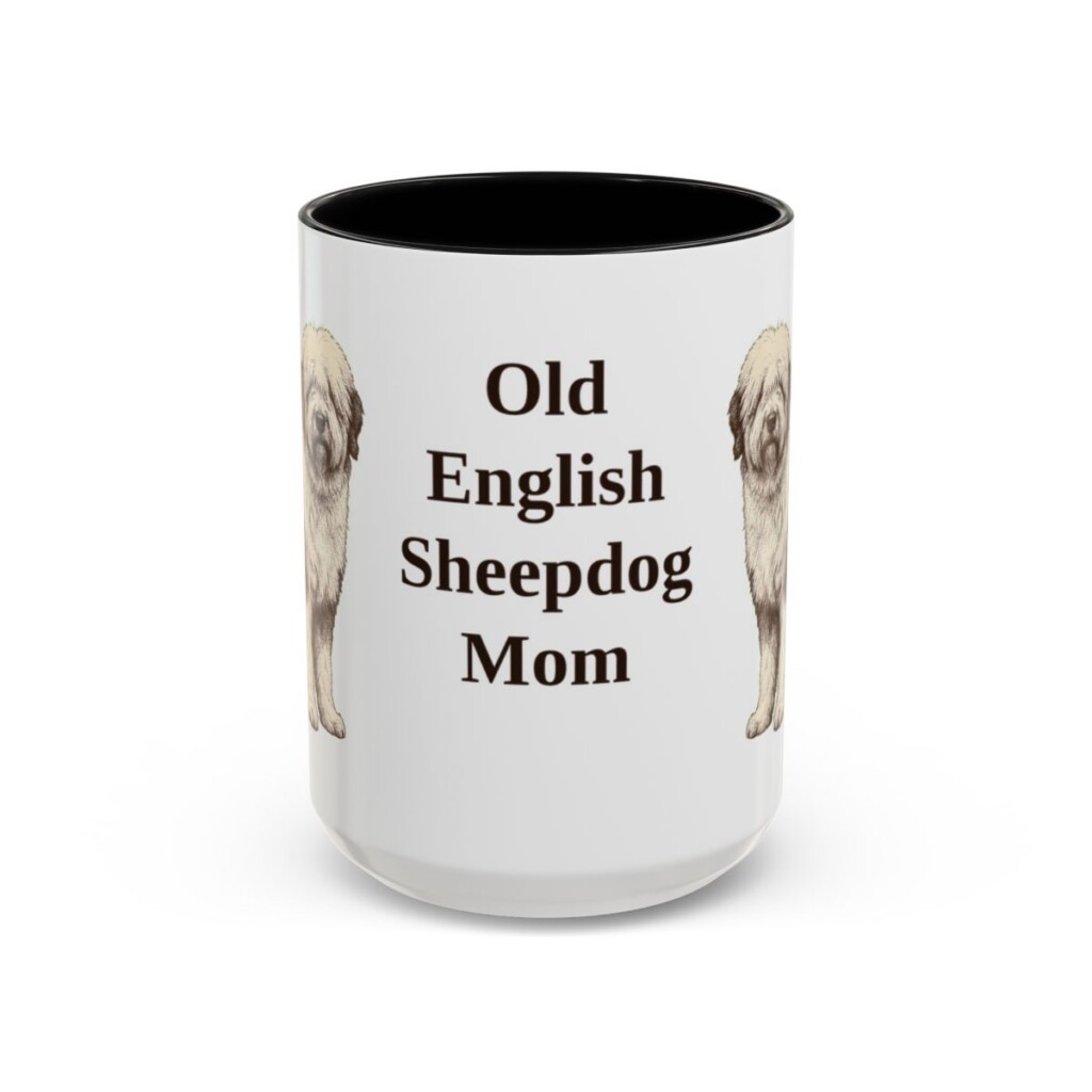 15oz-old-english-sheepdog-mug-mom-black-front 15oz Old English Sheepdog Dog Mom Mug, Black, front view