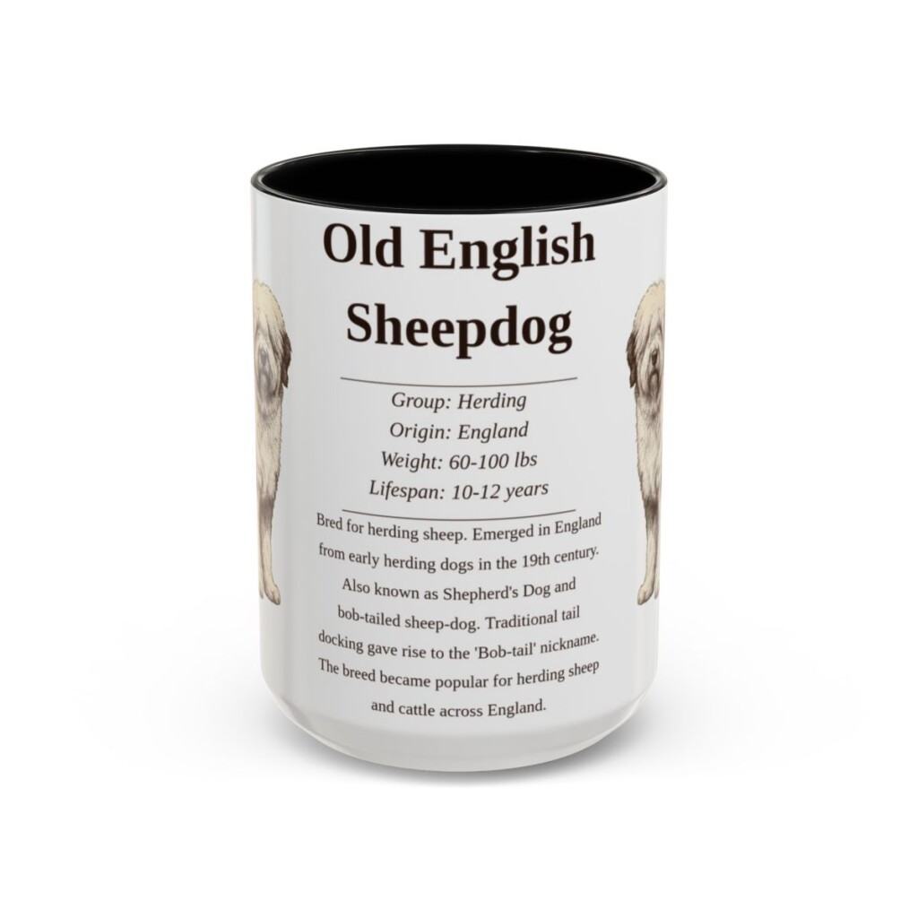 15oz-old-english-sheepdog-mug-writeup-black-front 15oz Old English Sheepdog Mug, Black, front view