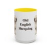 15oz Old English Sheepdog Mug, Yellow, front view