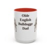 15oz Olde English Bulldogge Dog Dad Mug, Red, front view