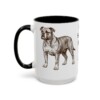15oz Funny Olde English Bulldogge Mug, Black, left side view