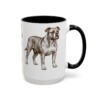 15oz Funny Olde English Bulldogge Mug, Black, right side view