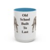 15oz Funny Olde English Bulldogge Mug, Light Blue, front view