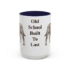 15oz Funny Olde English Bulldogge Mug, Navy, front view