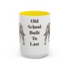 15oz Funny Olde English Bulldogge Mug, Yellow, front view