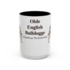 15oz Olde English Bulldogge Latin Mug, Black, front view