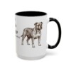 15oz Olde English Bulldogge Latin Mug, Black, right side view