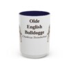 15oz Olde English Bulldogge Latin Mug, Navy, front view