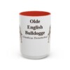 15oz Olde English Bulldogge Latin Mug, Red, front view