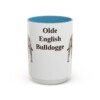 15oz Olde English Bulldogge Mug, Light Blue, front view