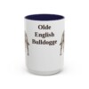 15oz Olde English Bulldogge Mug, Navy, front view