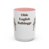 15oz Olde English Bulldogge Mug, Pink, front view